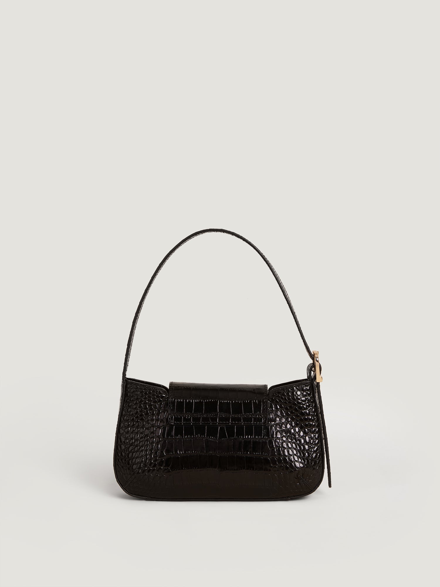 Sac baguette best sale croco noir